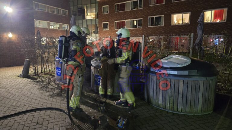 Containerbrand P.C Borstlaan Hengelo