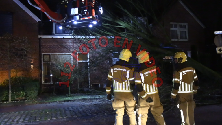 Boom valt op woning Borne